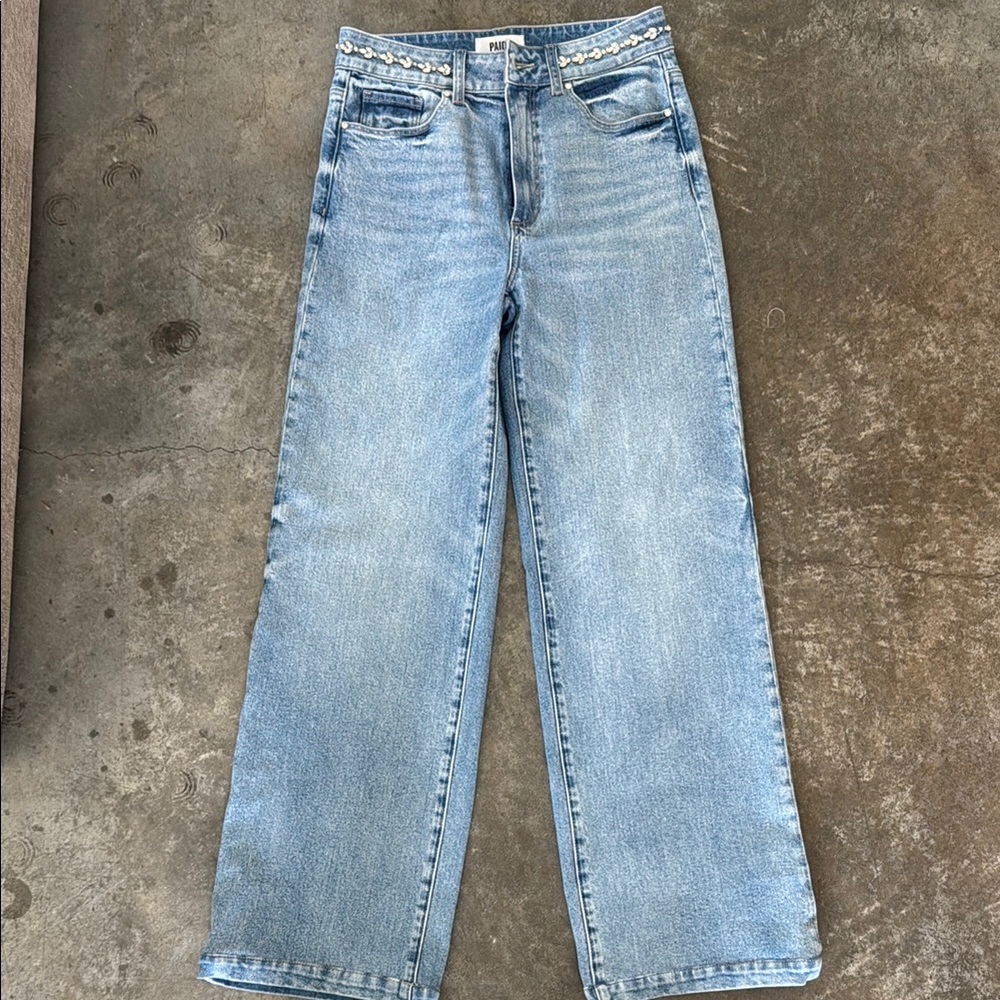 PAIGE Women's Boot Cut Jeans - Light Blue